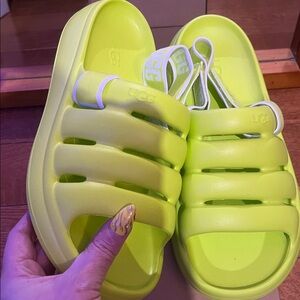 UGG Women’s NEON YELLOW Slides